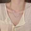Ladies Light Luxury Bowknot Necklace Clavicle Chain, Specification:XL1878