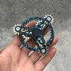 Four Gear Upgraded Version Ink Blue Linkage Fidget Spinner Decompression Toy