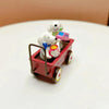 Cartoon Resin Puppies Sitting Cart Micro-landscape Landscaping Props Desktop Decoration
