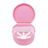Braces Soaking Storage And Cleaning Box Portable Dental Reservation Case(Pink)