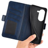 For Asus Zenfone 9 Dual-side Magnetic Buckle Horizontal Flip Leather Phone Case(Dark Blue)