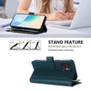 For Samsung Galaxy XCover 7 Pro Magnetic Closure Nine Card Slots Zipper Leather Case with Hand Strap(Dark Green)