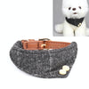 Grey PU Leather Dog Collar, 1.5x47cm, Medium/Large