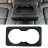 Carbon Fiber Car Rear Water Cup Frame Decorative Sticker for Jaguar F-PACE 2016-2020