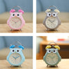 3 Inch Children Cartoon Owl Luminous Silent Bedside Snooze Small Alarm Clock(Light Blue)