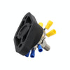 3/8 inch M10 RV Yacht 8-way Terminal Stud with 2 M5x20 Screws + 16pcs Terminals(Black)