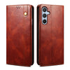 For Samsung Galaxy A56 5G Oil Wax Crazy Horse Texture Leather Phone Case(Brown)