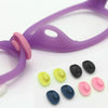 2 Pairs Glasses Accessories Bayonet Plastic Nose Pad Embedded Candy-colored Small Nose Pad Holder(Yellow)