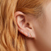 S925 Sterling Silver Simple Ear Buckle Women Earrings, Size:S(Gold)