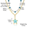 N2210-2 Double-layer Five-star Eyes Ladies Temperament Necklace Collarbone Chain