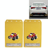 2 PCS WS-003 Premium Heavy Duty Molded Splash Mud Flaps Auto Front and Rear Guards, Small Size, Random Pattern Delivery(Yellow)