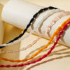 Drop Style Faceted Crystal Mask Lanyard Necklace Chain Glasses Chain(Orange)