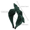 Rabbit Ears Cloth Bow Headband Girls Hair Hoop Bands Accessories(Dark green)