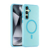 For Samsung Galaxy S24 FE 5G MagSafe Frosted Translucent TPU + PC Full Coverage Phone Case(Blue)