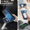 For iPhone 13 AutSpace A12 MagSafe Magnetic RFID Card Bag Phone Case(Blue)