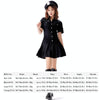 8331 Cotton Tie Policewoman Costume Halloween Bar Nightclub Uniform Set, Size: M(Black)