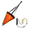 PVC Traction Drift Brake Fishing Sea Anchor, Size: 18 inch Orange With Black Rope+Float
