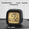 Multifunctional Temperature and Humidity LCD Clock Home Bedside Alarm Clock(2306 Black)