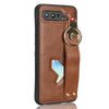 For Asus ROG Phone 5 ZS673KS Wristband Leather Back Phone Case(Brown)