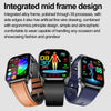 ET580 2.04 inch AMOLED Screen Sports Smart Watch Support Bluetooth Call /  ECG Function(Black Leather Band)