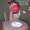 Children Multifunctional Projection Painting Toy Writing Board, wthout Watercolor Pen, Style: Blue (No Projection)