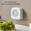 Large Capacity Kitchen Cling Wrap Organiser Wall Mounted Shower Cap Storage Shelf(White)