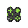 Decompression Handle Fidget Cube Dice Decompression Finger Sports Toy(Four-page Handle - Black Green)