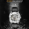 OLEVS 6651 Men Luminous Waterproof Hollow Mechanical Watch(White)