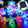 Peach Blossom Shape 50 LEDs Outdoor Garden Waterproof Christmas Spring Festival Decoration Solar Lamp String(Colour)