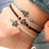 Boho Anklet Wax String Sea Turtle Lacing Foot Jewelry Beads Bracelet for Women(white)