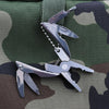 Portable Multifunction Folding Plier Stainless Steel Foldaway Knife Keychain Screwdriver(Silver)