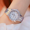 BS bee sister FA1258 Women Round Case Diamond Alloy Strap Watch(Silver)