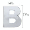Car Vehicle Badge Emblem 3D English Letter B Self-adhesive Sticker Decal, Size: 4.5*4.5*0.5cm