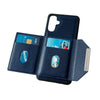 For Samsung Galaxy A56 5G Solid Color Metal Buckle Card Slots Bag Phone Case(Blue)