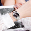 SKmei 1620 Delicate Rhinestone Creative Casual Waterproof Quartz Women Watch Steel Strap Watch(Black)