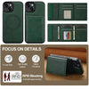 For iPhone 15 Plus / 14 Plus LC.IMEEKE L5 Series Detachable RFID Card Bag Magsafe Phone Case(Green)