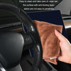 For Tesla Model3/Y 30cm Carbon Fiber Pattern Steering Wheel Handlebar Cover(Black)