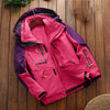 LSM-121 Women Autumn And Winter Jackets Grab Fleece Inner Lining Outdoor Hiking Clothes, Size:L(Rose Red)