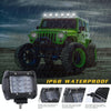 4 inch Four Rows 15W 2000LM 6000K Car Truck Off-road Vehicle LED Work Lights Spotlight