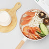 22cm With Cover Boil Instant Noodles Non-Stick Pan Baby Food Supplement Pan Maifan Stone Small Milk Pot(Pink)