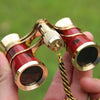 Metal 3 X 25 Lady With Handle Chrome Double Cylinder Telescope( Pearl white)
