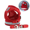 Reflective Dog Vest & Lead, Red, Large | Breathable Mesh