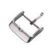 5pcs IP Plated Stainless Steel Pin Buckle Watch Accessories, Color: Black 20mm
