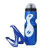 650ml Mountain Bike Water Bottle Set Outdoor Cycling Sports Bottle With V-shaped Holder Cage(Blue)