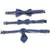 Dark Blue Denim Bow Tie Pet Collar, Adjustable, S (16-32cm) - Cats & Dogs