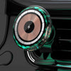 For iPhone Magsafe Magnetic Car Wireless Charger Phone Holder Light Emitting Wireless Charger, Style: Ice Blue Breathe Light