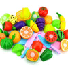 Pretend Play Plastic Food Toy Cutting Fruit Vegetable for Children, Random Color and Style 18 PCS / Set