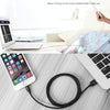 3m 3A Woven Style Metal Head 8 Pin to USB Data / Charger Cable(Blue)