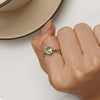 BSR466 925 Sterling Silver Plated Spinel Green Vine Ring, Size: NO.7