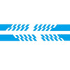 2 PCS/Set D-487 Stripe Pattern Car Modified Decorative Sticker(Blue)